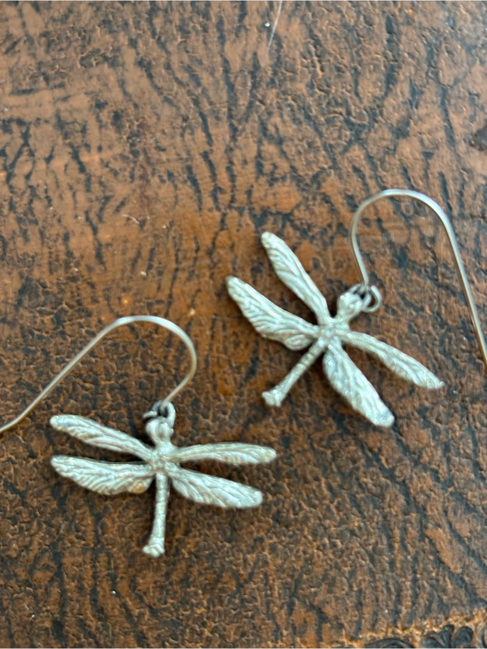 Pewter Dragonfly Earrings